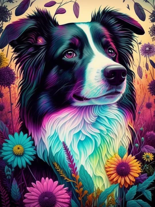 Dog Border Collie | Cross Stitch Embroidery