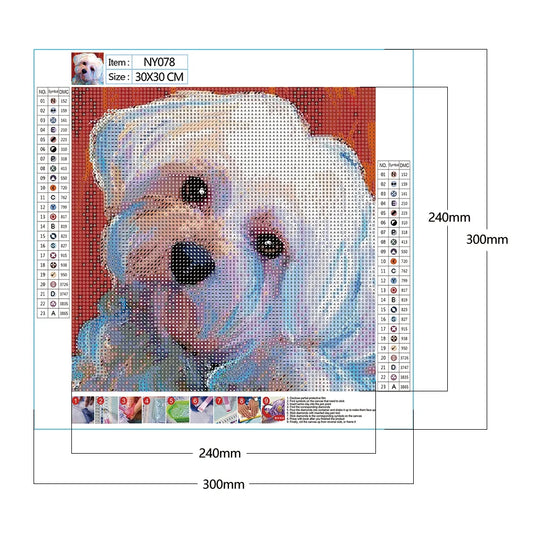 White Dog Shih Tzu | Diamond Painting