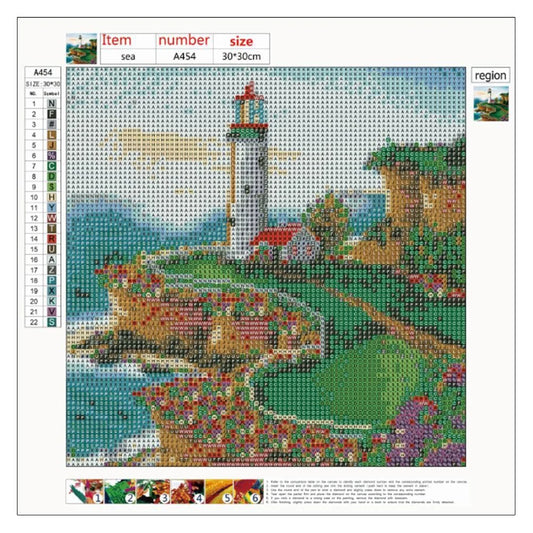 White Lighthouse | Diamond Painting