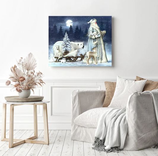 Santa Claus Polar Bear Christmas | Diamond Painting