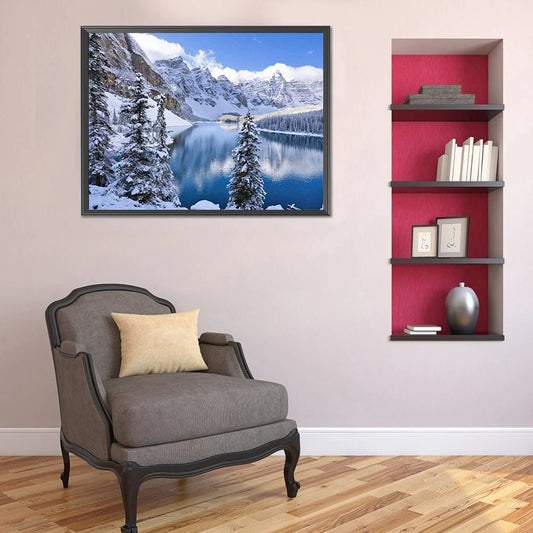 Snowy Mountain Lake | Diamond Painting