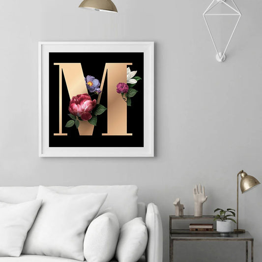 Letter Flower | Diamond Painting