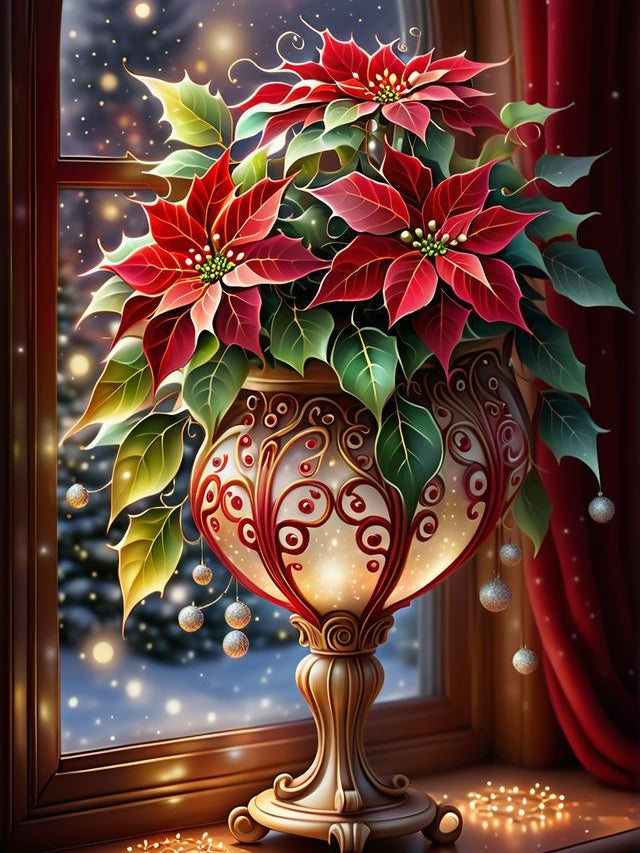 Poinsettia | Diamond Painting