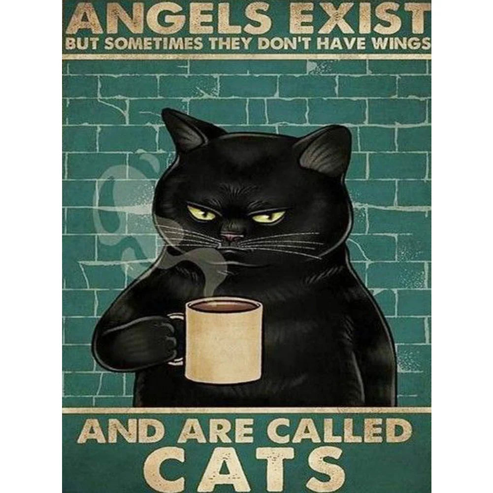 Black Cat | Cross Stitch Embroidery