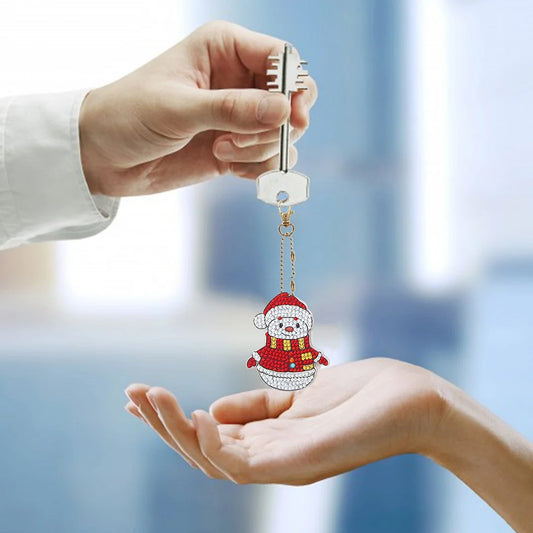 Diy 5pcs/set Diamond Painting Keychain