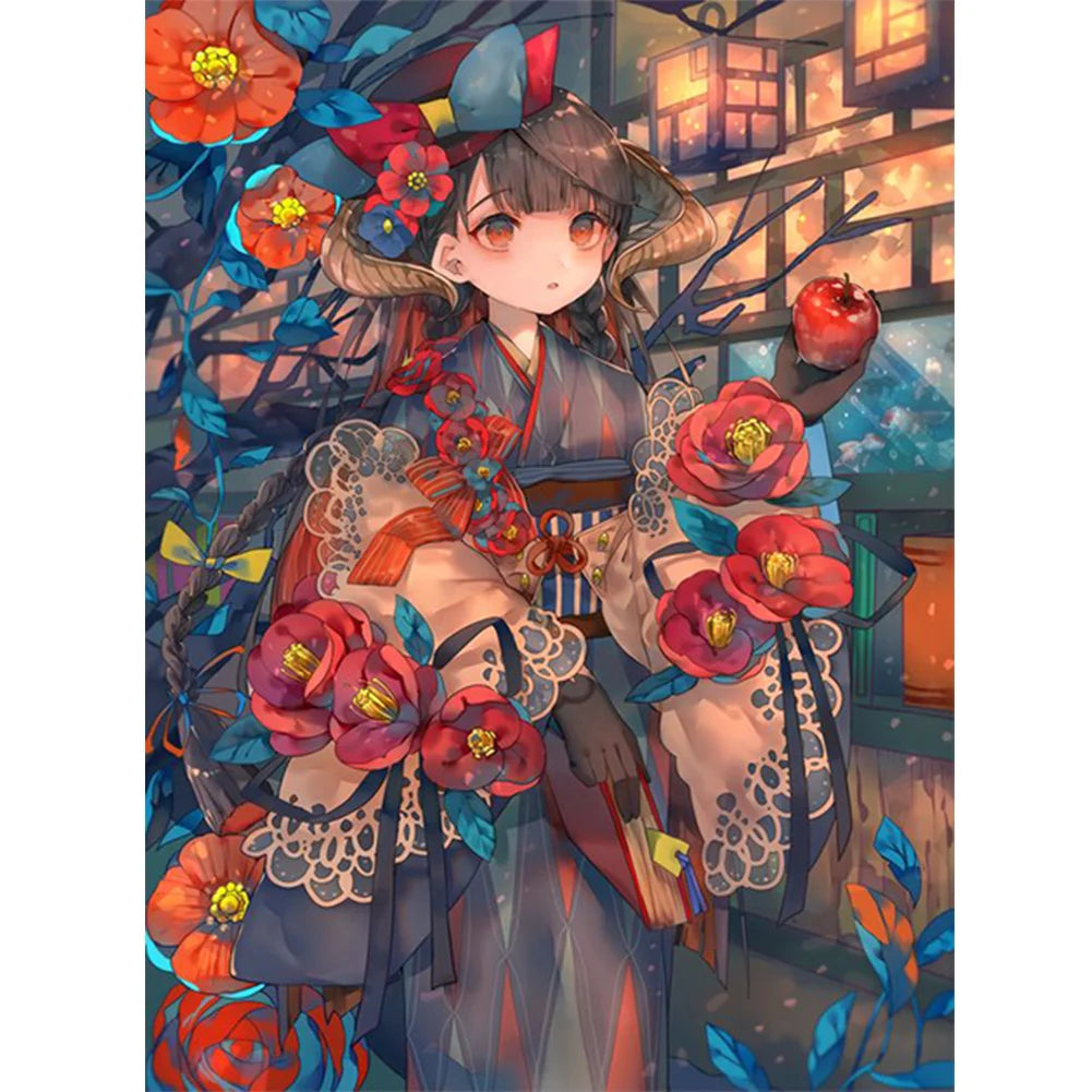 Anime Girl | Cross Stitch Embroidery