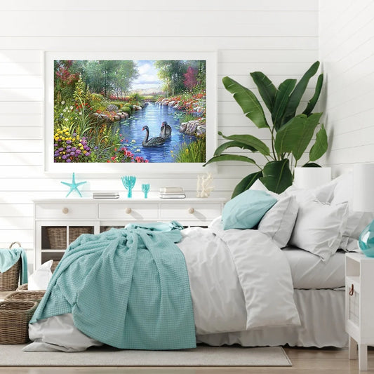 Beautiful Swan | Diamond Painting