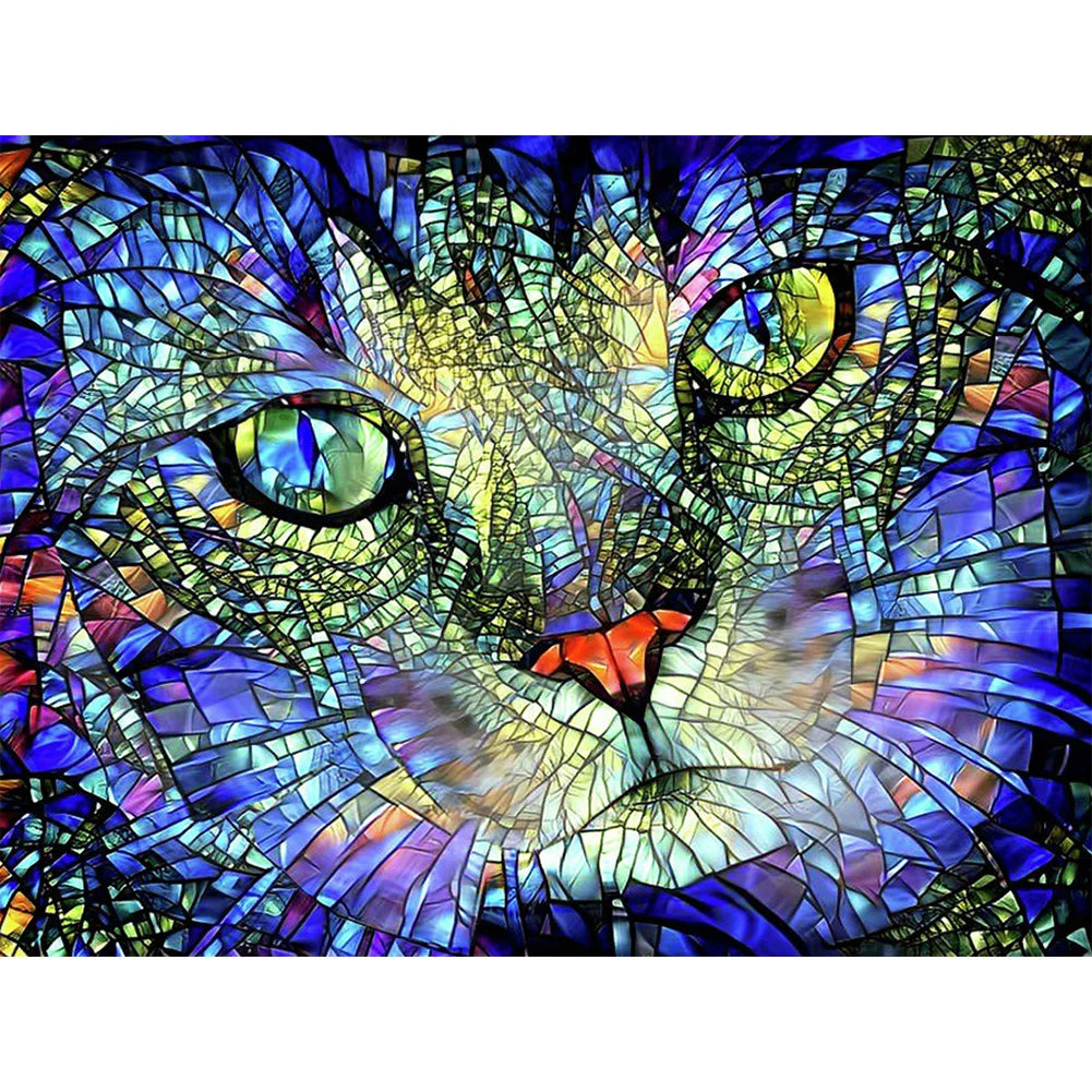 Colorful Cat | Cross Stitch Embroidery