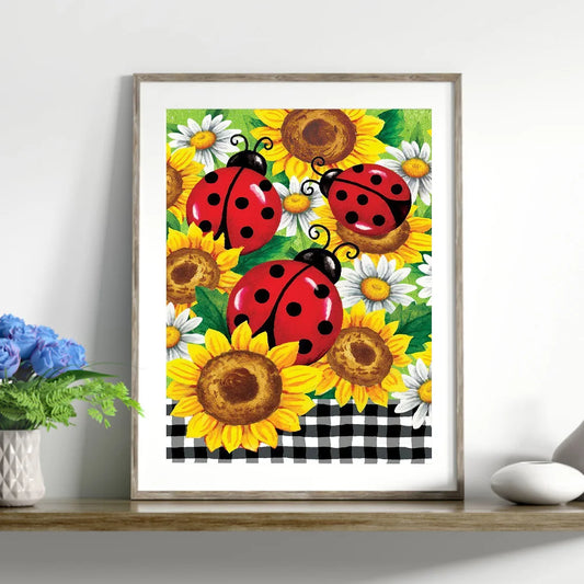 Ladybug Sunflower | Diamond Painting