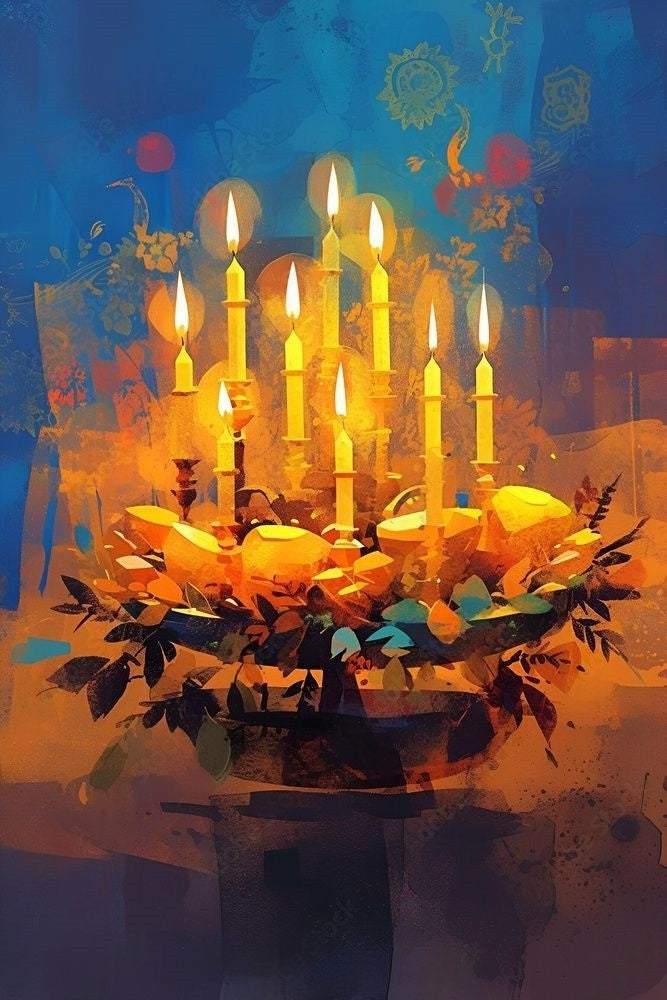 Jewish Hanukkah Judaica | Diamond Painting