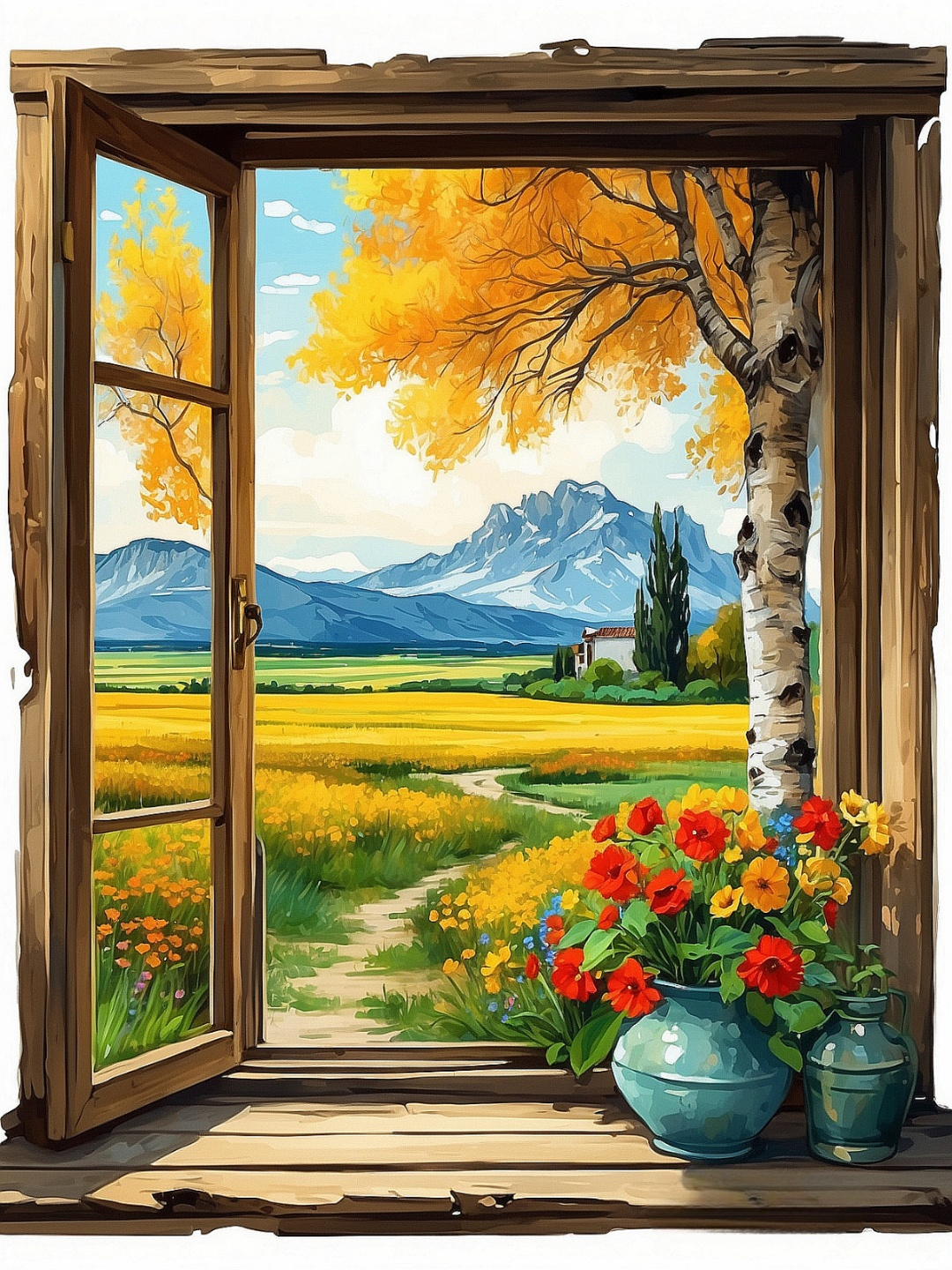 Window Landscape | Diamond Painting