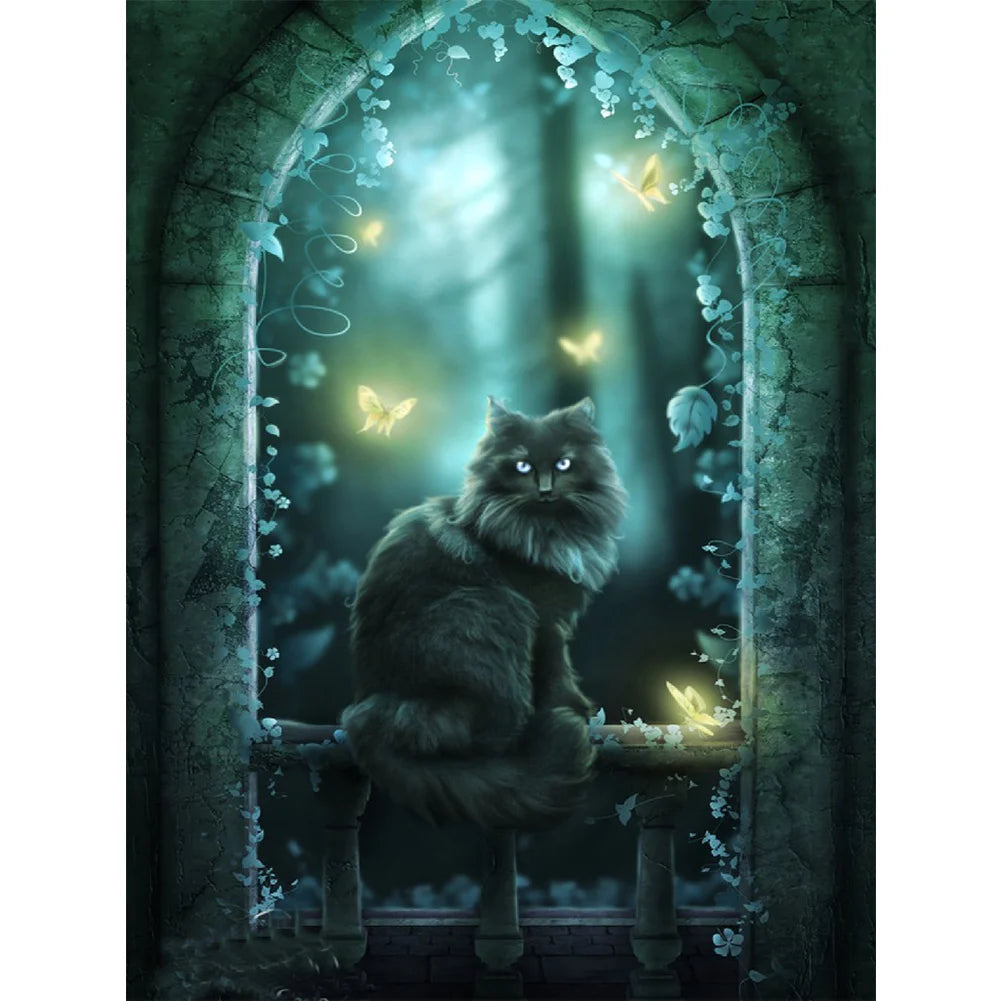 Midnight Cat | Cross Stitch Embroidery