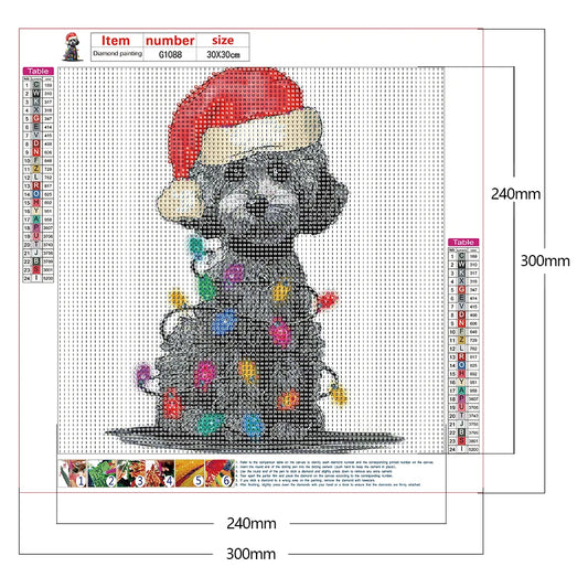 Christmas Dog Cockapoo | Diamond Painting