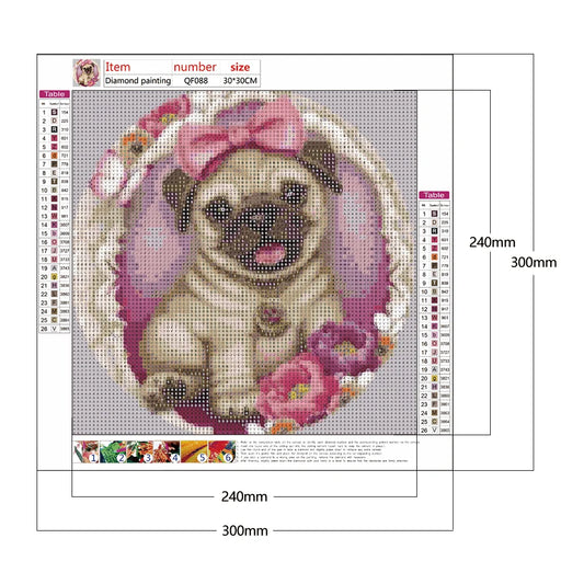 Pretty Dog Pug | Diamond Painting