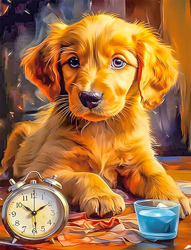 Dog Golden Retriever | Cross Stitch Embroidery