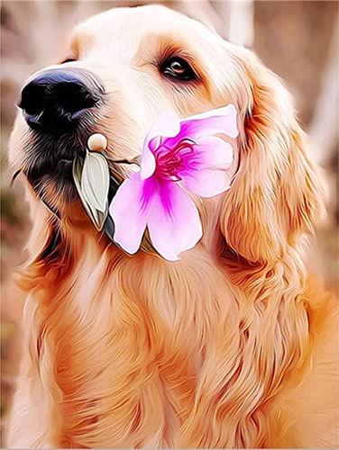 Dog Golden Retriever | Cross Stitch Embroidery