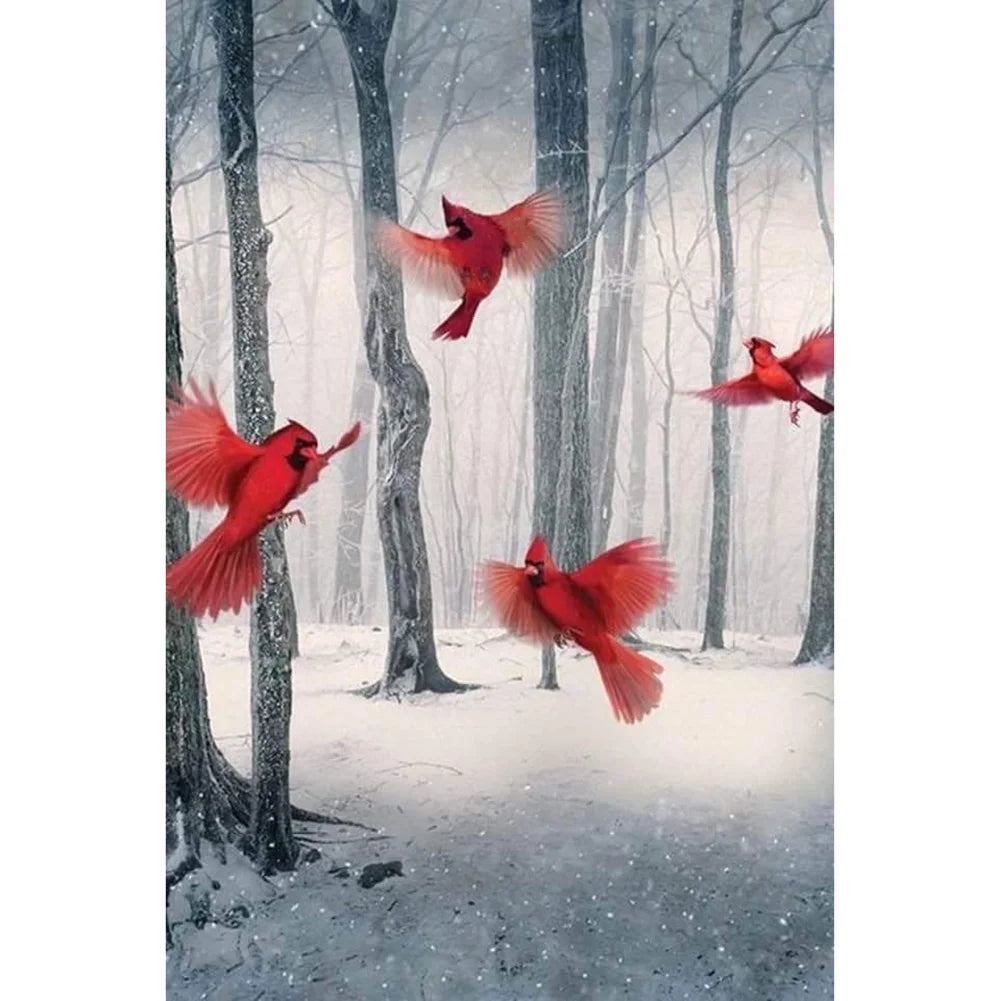 Cardinal Bird | Cross Stitch Embroidery