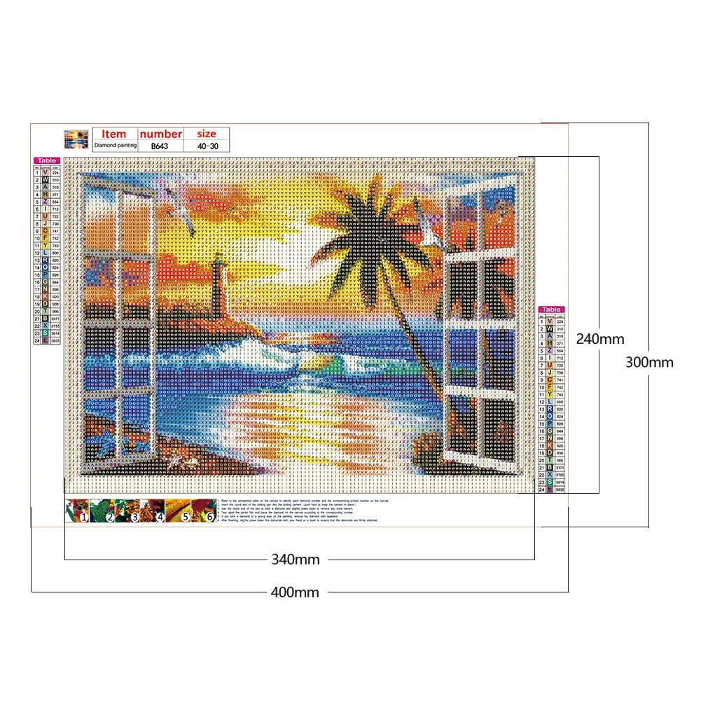 Sea View Outside The Window | Diamond Painting