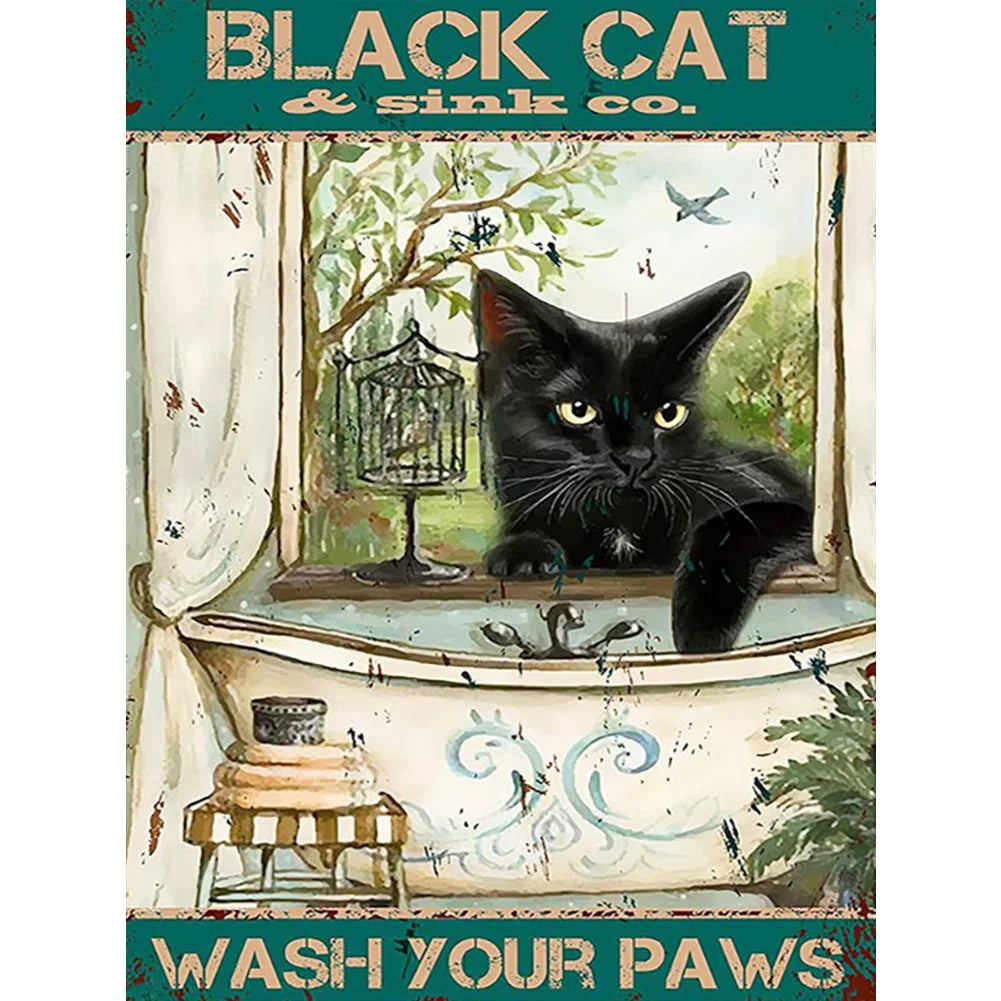 Black Cat | Cross Stitch Embroidery