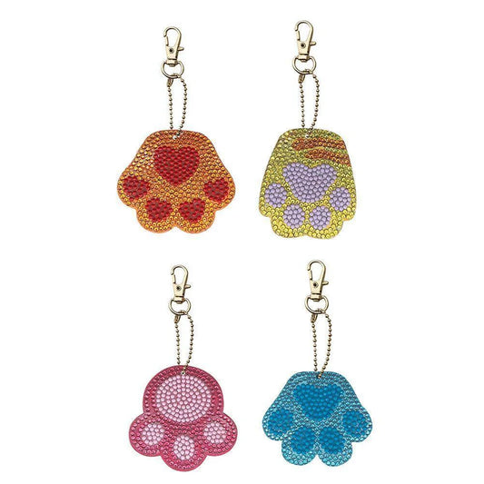 Diy 4pcs/set Diamond Painting Keychain