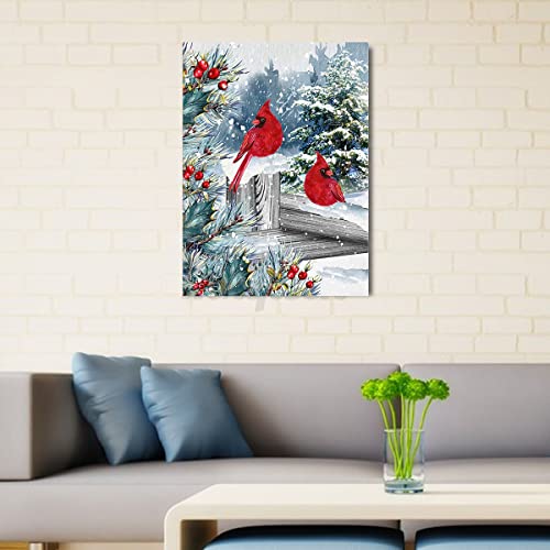 Cardinal Bird Christmas | Diamond Painting