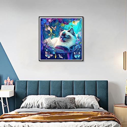 Cat with Butterfly | Diamond Painting