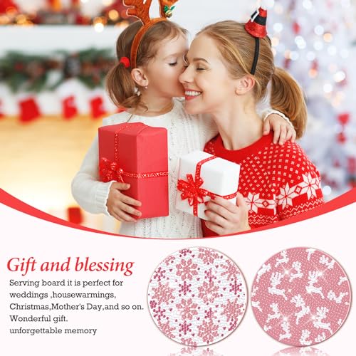 Diy 8pcs/set Christmas Diamond Painting Coasters with Holder