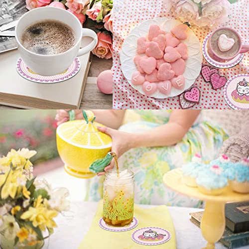 Diy 6pcs/set Diamond Painting Coasters with Holder