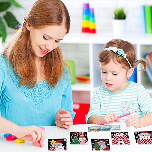 Diy 6pcs/set Gnome Christmas Diamond Painting Coasters with Holder