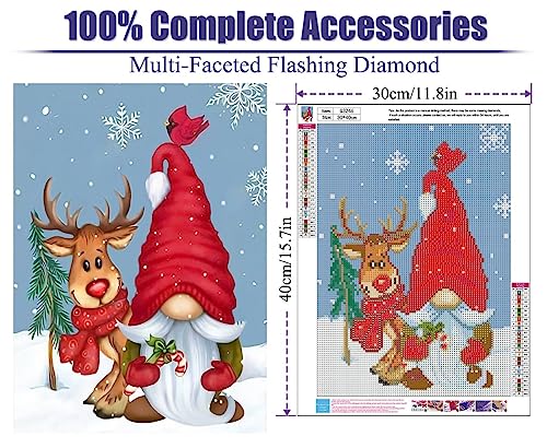 Gnome Deer Christmas | Diamond Painting
