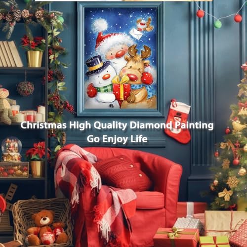 Snowman Santa Claus Christmas | Diamond Painting