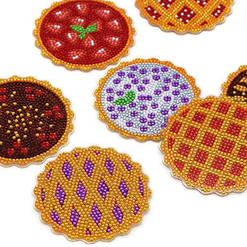 Diy 8pcs/set Mandala Diamond Painting Coasters with Holder