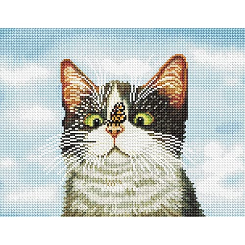 Cat with Butterfly | Diamond Painting