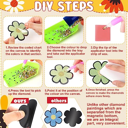 A Set Of Diy Diamond Painting Refrigerator Magnets