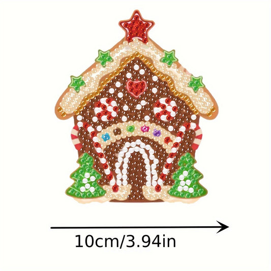 Diy 10pcs/set Christmas Diamond Painting Coasters with Holder