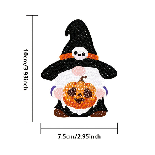 Diy 9pcs/set Pumpkin Diamond Painting Coasters with Holder