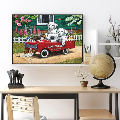 Driving Dog Great Dane | Diamond Painting