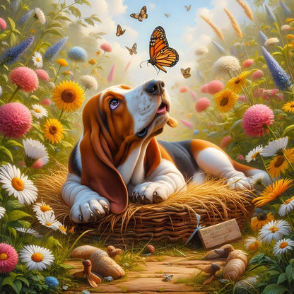 Dog Basset Hound | Diamond Painting