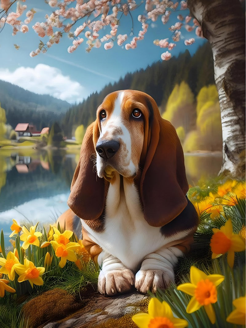Dog Basset Hound | Diamond Painting