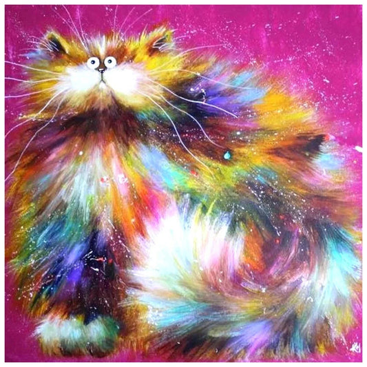 Colorful Cat | Cross Stitch Embroidery