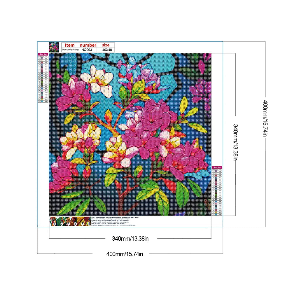 Glass Stained Flowers | Diamond Painting