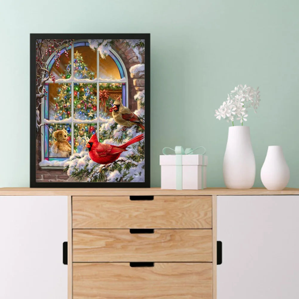 Christmas Cardinal Bird | Diamond Painting