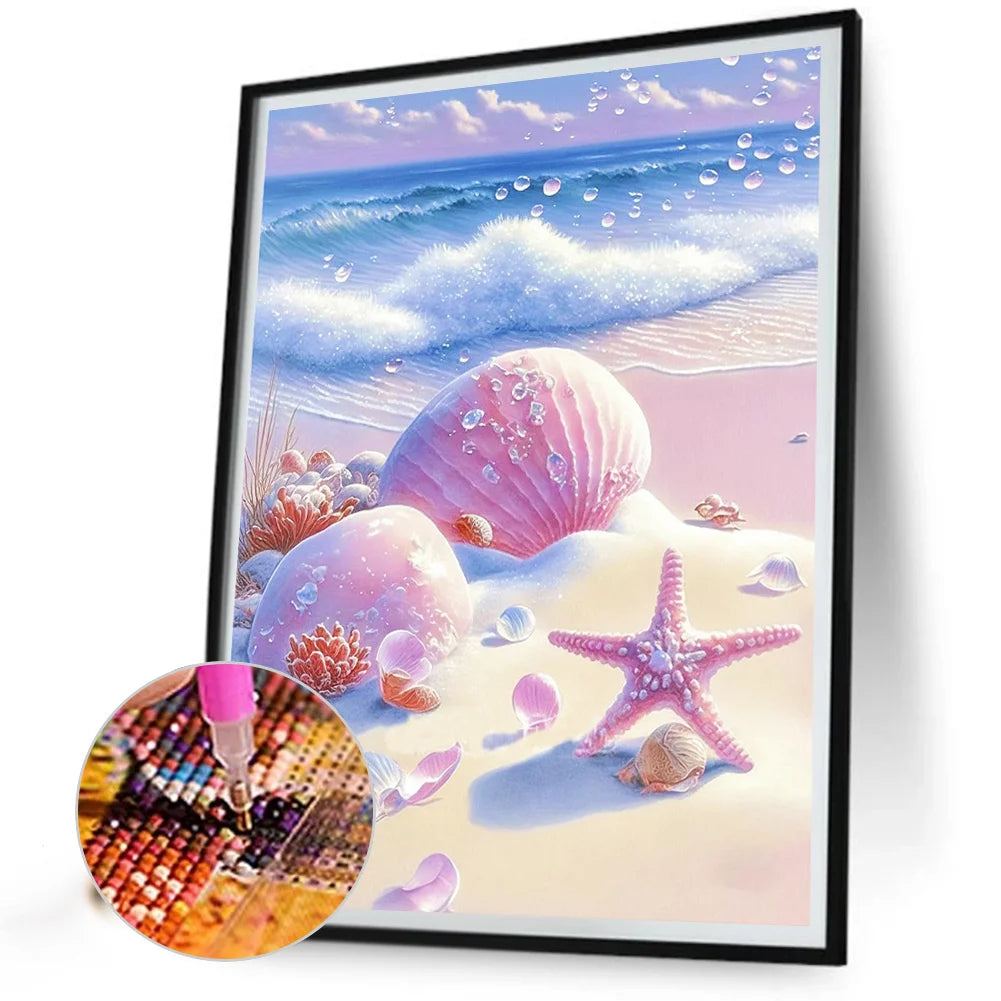 Pink Shells And Starfish | Diamond Painting