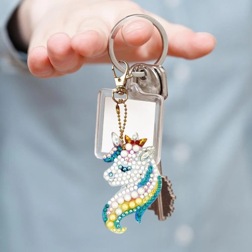 Diy 5pcs/set  Diamond Painting Keychain