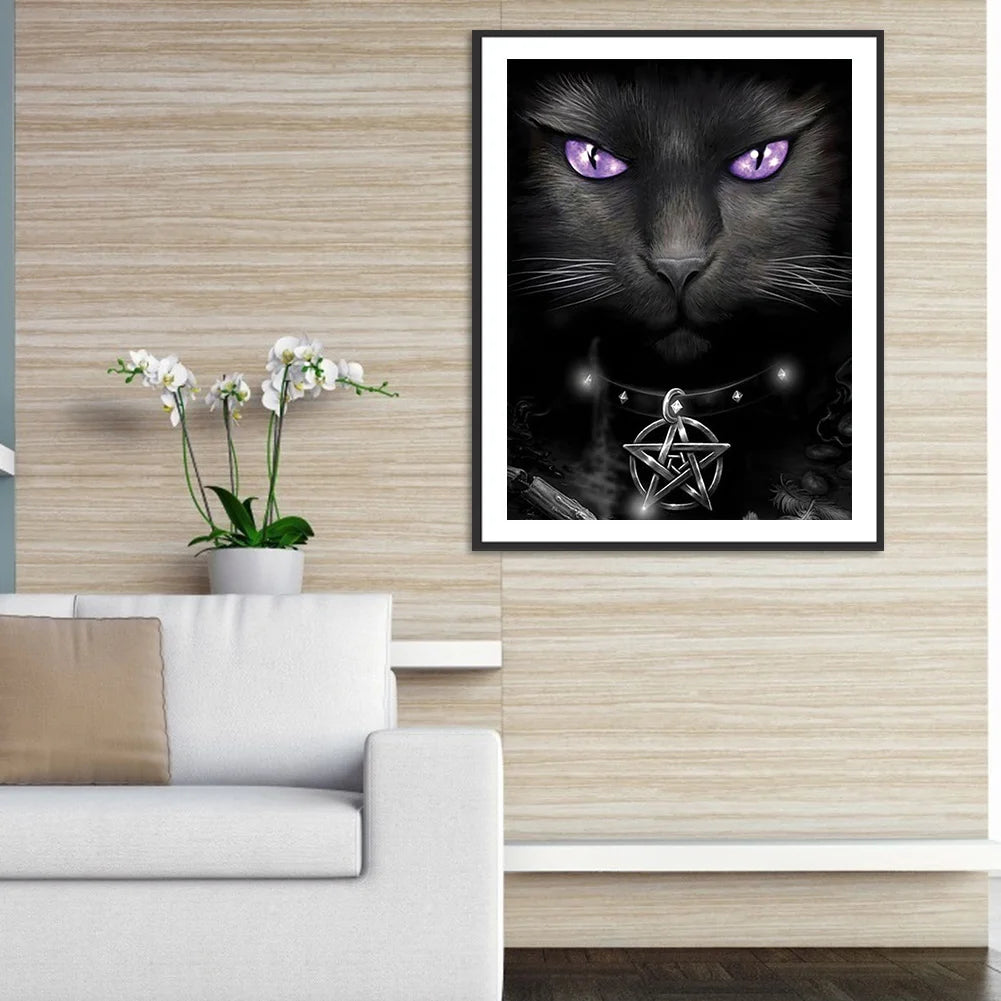 Black Midnight Cat | Diamond Painting