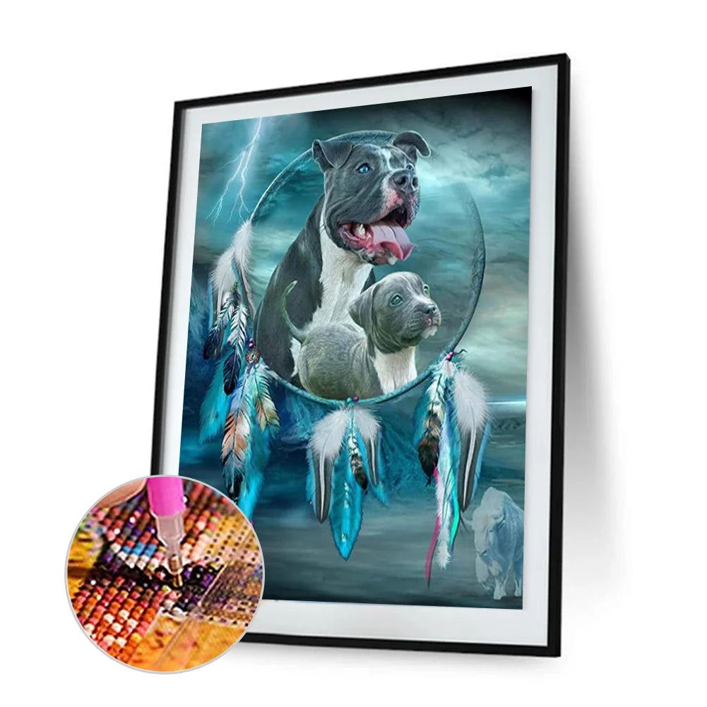 Dreamcatcher Dog Pit Bull | Diamond Painting