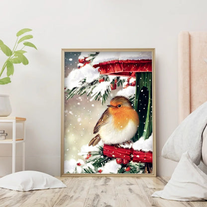 Christmas Robin Bird | Diamond Painting