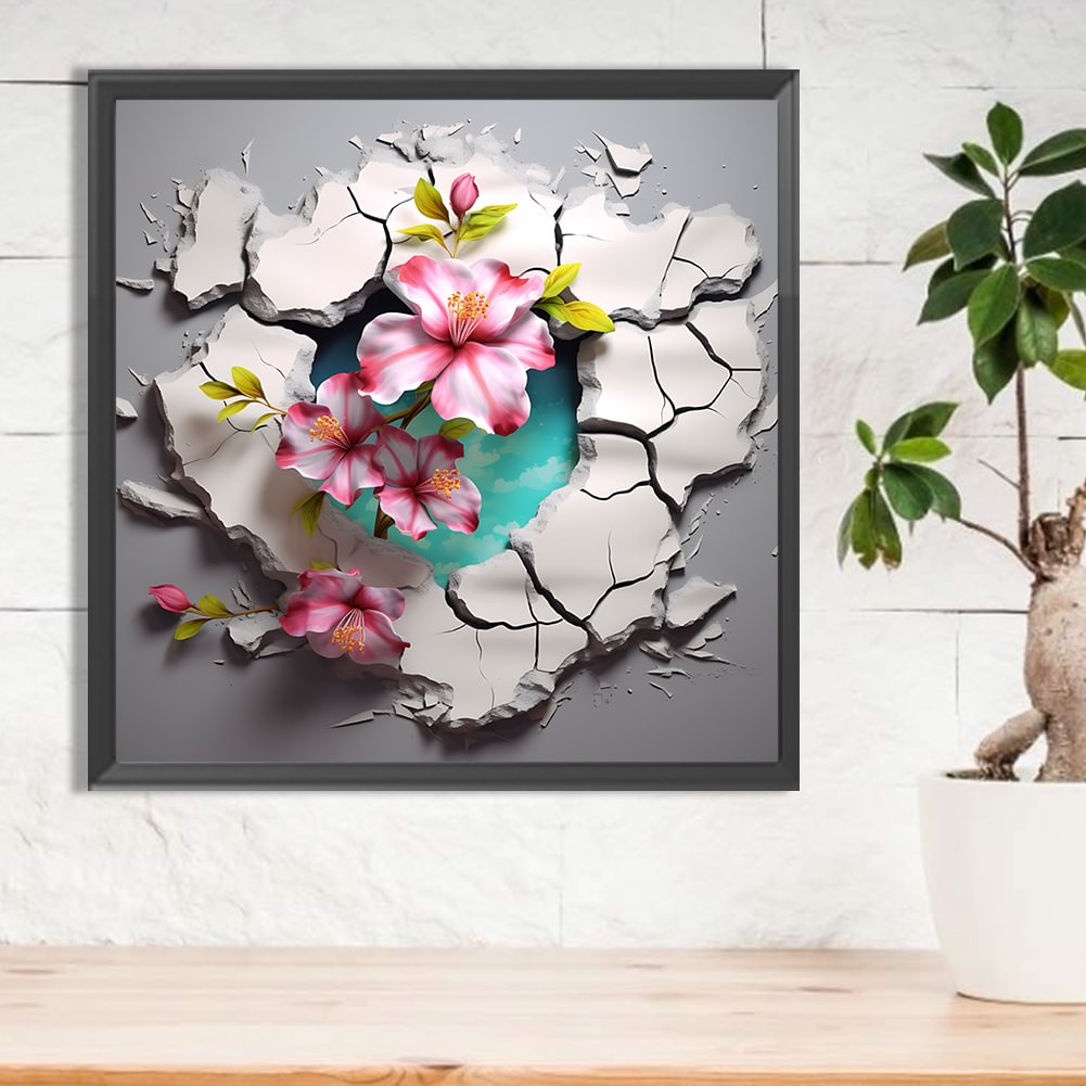 Flower In The Wall | Diamond Painting