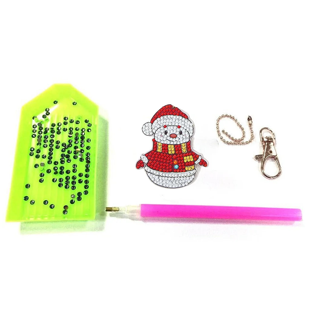 Diy 5pcs/set  Diamond Painting Keychain