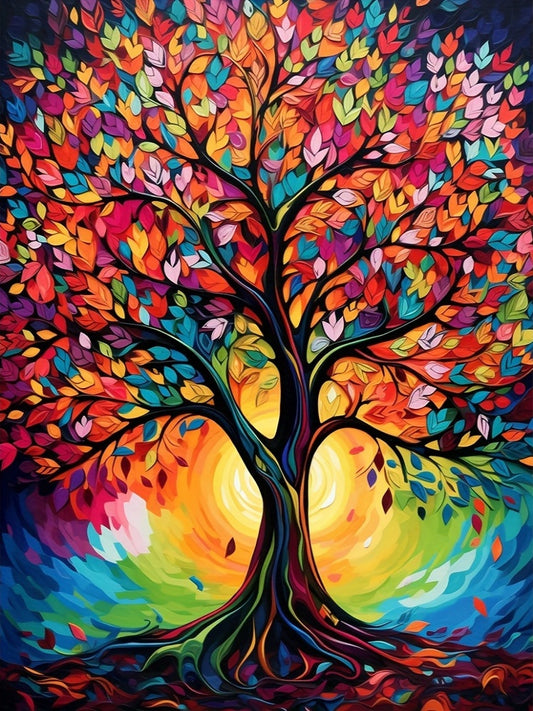 Colored Tree | Diamond Painting